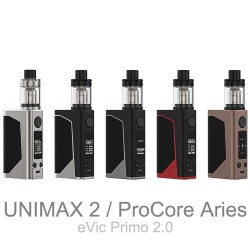 Joyetech eVic Primo 2.0 Kit mit UNIMAX 2 oder ProCore Aries erhältlich.