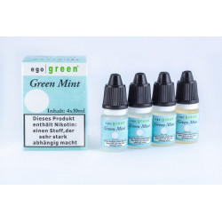 Vorteilspack 4x10ml Green Mint e-Liquid