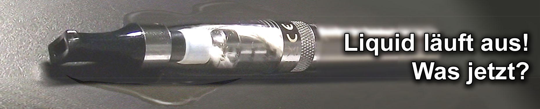 e-Zigarette Liquid läuft aus